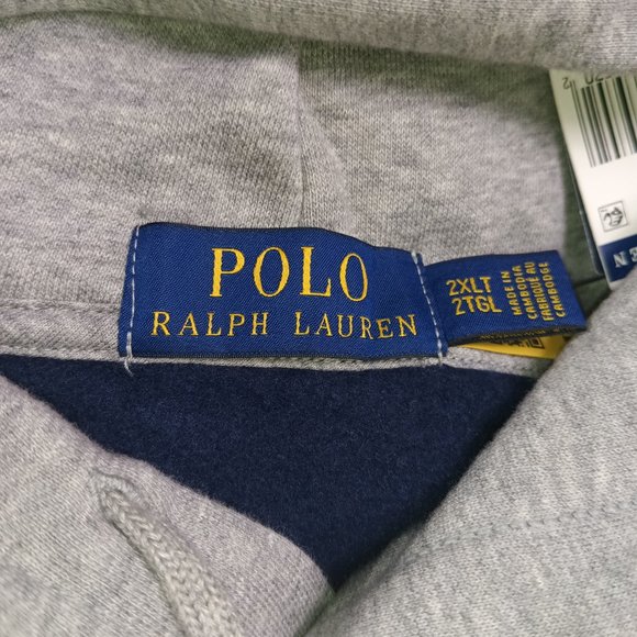 Polo Ralph Lauren Men's Big & Tall Polo Bear Player Colorblock Hoodie - Picture 5 of 6